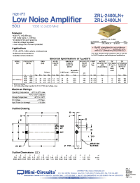 Datasheet ZRL-2400LN+ производства Mini-Circuits